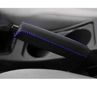 Couverture De Frein à Main Voiture pour AAA,Cuir Handbrake Cover Protecteur PoignéE Anti DéRapant Auto IntéRieur Accessoires,A/Black Blue Line