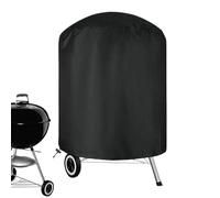 Couverture de gril barbecue extérieur | Protection de la poussière et des débris, couverture de gril à charbon imperméable, protection portable et compact four rond, tissu noir pour le patio