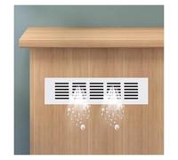 Couverture de grille d'aération, Couvercle de ventilation en alliage d'aluminium, for mur d'armoire maison, plusieurs tailles, noir(White,3 4/9x20 4/9 in(9x52 cm))