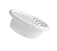 Couverture de grille ventilation circulaire, fabriquée à partir plastique ABS avec une conception et un filet anti-mouches intégré permanent pour la protection contre les parasites blanc 120mm/4.7"
