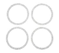 Couverture De Haut-Parleur De Voiture Scintillante, 4 PièCes, Anneaux De Garniture RéFléChissants Pour Porte De VéHicule, Accessoires D'intéRieur