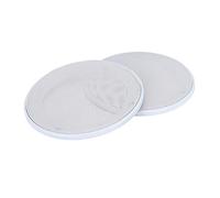 Couverture de Haut-Parleur Rond Blanc Haut-Parleur de Plafond Couverture Blanche en Métal laminé à Froid en Acier ABS 2 Pièces 4 Pouces Haut-Parleur Haut-Parleur Housse de (Blanc + Blanc)
