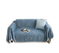 Couverture de Jet de Chenille, Couvre-lit léger texturé Doux Doux, Jet Polyvalent pour canapé canapé Chaise décorative (Bleu, 180x150 cm (1 kg))