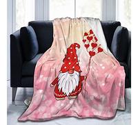 Couverture de jet de gnome de la Saint-Valentin Couvertures chaudes et confortables légères Cadeau de la Saint-Valentin romantique Couverture en flanelle pour canapé lit bureau vacances décoratif 50"X