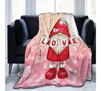 Couverture de jet de gnome de la Saint-Valentin Couvertures chaudes et confortables légères Cadeau de la Saint-Valentin romantique Couverture en flanelle pour canapé lit bureau vacances décoratif 50"X