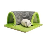 Couverture de jeu en forme d'écureuil, hamster, lapin, chinchilla à angle droit à 90 degrés, poils épais, nouvelle éponge, petits carrés en peluche, tunnels duveteux pour chats, tunnel pelucheux