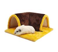 Couverture de jeu pour écureuil, hamster, lapin, chinchilla à angle droit à 90 degrés, poils d'animaux, petite éponge épaisse, lits carrés lit intérieur, tunnel pour animal domestique, félin F