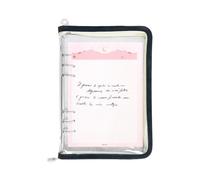 Couverture de journal avec fermeture éclair - Couvertures amovibles pour cahiers, pochette de rangement transparente pour classeur, pochettes de rangement pour cahiers | Organisateurs de journaux