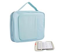 Couverture de la Bible - Bord en similicuir, plusieurs boucles pour ustensiles d'écriture, poche extérieure, doublure intérieure de protection avec couverture de livre haute capacité | pour pasteur