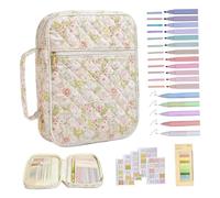 Couverture de la Bible Mandon à floral grand sac biblique avec onglets Highlighters stylènes de protection portable pour les femmes accessoires élégants pour l'église, style 1