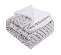 Couverture de laine de mouton | Thoul de peluche en fausse fourrure épais | Tive à cravate imprimé Brousse en PV PV Couverture douce chaude | Couvre épaissie confortable pour canapé d'hiver, canapé, h