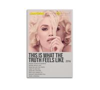 Couverture de l'album avec texte en anglais « This Is What The Truth Feels Like » de Gwen Stefani - Couverture de l'album de musique - Pop Hip Hop Rap - Poster de musique - Toile murale esthétique