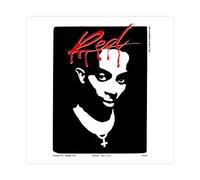Couverture de l'album de musique Playboi Carti Whole Lotta Red - Poster sur toile pour décoration de chambre à coucher, bureau, chambre à coucher, cadeau - 30 x 30 cm
