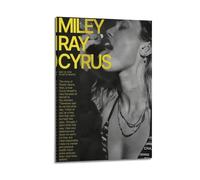 Couverture de l'album Miley Cyrus signée Limited, couverture d'album de musique, chanteuse pop hip-hop, rap et vedette, décoration murale sur toile pour fille et garçon, adolescent, décoration de