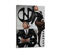 Couverture de l'album Normani Dopamine signée limitée, couverture d'album de musique, chanteuse pop hip-hop, rap - Impression sur toile esthétique pour fille et garçon, adolescent - 40 x 60 cm - Cadre