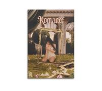 Couverture de l'album Romance Camila Cabello signée limitée, couverture d'album de musique, chanteuse pop hip-hop, rap - Impression sur toile esthétique pour fille et garçon, adolescent - 40 x 60 cm