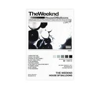 Couverture de l'album Singer The Weeknd House of Ballons - Impression sur toile - Décoration murale pour salon, chambre à coucher - Style sans cadre - 30 x 45 cm