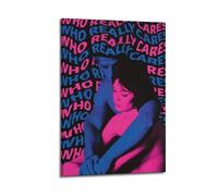 Couverture de l'album Tv Girl Who Really Cares - Décoration murale sur toile - Décoration de cinéma et de musique - Pour salon, chambre à coucher - 50 x 75 cm - Style cadre