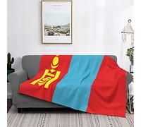 Couverture de lit de Luxe en Molleton Chaud et Doux avec Drapeau de la Mongolie pour canapé, lit, canapé Ultra Luxueux Chaud et Confortable pour Toutes Les Saisons 203,2 x 152,4 cm
