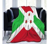 Couverture de lit de Luxe en Polaire Chaude et Douce Antistatique avec Drapeau du Burundi pour canapé, lit, canapé Ultra Luxueuse Chaude et Confortable pour Toutes Les Saisons 127 x 101,6 cm