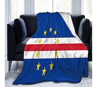 Couverture de lit de Luxe en Polaire Chaude et Douce Antistatique avec Drapeau du Cap-Vert pour canapé, lit, canapé Ultra Luxueuse Chaude et Confortable pour Toutes Les Saisons 152,4 x 127 cm