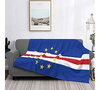 Couverture de lit de Luxe en Polaire Chaude et Douce Antistatique avec Drapeau du Cap-Vert pour canapé, lit, canapé Ultra Luxueuse Chaude et Confortable pour Toutes Les Saisons 203,2 x 152,4 cm