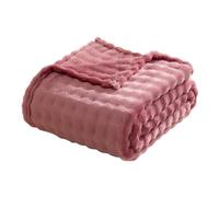 Couverture de Lit en Flanelle Douce, Petite Couverture Plaid Polaire 70x 100 cm, Couverture Chaude de Canapé, Jete de lit, Couverture Chaude Hiver, Couverture en Flanelle Légère et douillette Rose