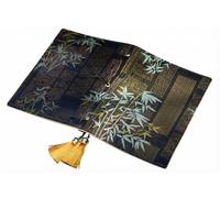 Couverture de livre A5/A6, pochette en brocart tissé doré avec bonus for carnet notes, étui biblique Jacquard, cadeau réglable(B,A5 GRID)