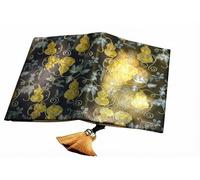 Couverture de livre A5/A6, pochette en brocart tissé doré avec bonus for carnet notes, étui biblique Jacquard, cadeau réglable(C,A6 RULED)