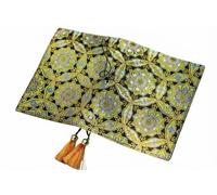 Couverture de livre A5/A6, pochette en brocart tissé doré avec bonus for carnet notes, étui biblique Jacquard, cadeau réglable(A,A6 GRID)
