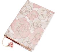 Couverture De Livre A5 Taille 8.3 X 6.3 Pouces Tissu Satiné Doux Fleur Rose Housse De Livre Lavable Marque Page Couverture Rigide Couverture Souple Protecteur De Livre Pour Les Amoureux