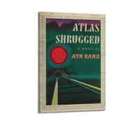 Couverture de livre Atlas Shrugged Ayn RandCover Impression sur toile Cadeau pour vos amis ou pour votre propre utilisation Chambre Salon Décoration Esthétique 40 x 60 cm