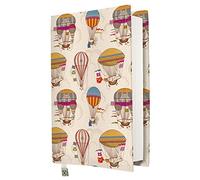 Couverture de livre - Couverture de livres durs pour livre, tissu lavable,imperméable,protecteur de livre - rembourré (Balloons,M)