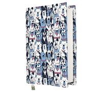 Couverture de livre - Couverture de livres durs pour livre, tissu lavable,imperméable,protecteur de livre - rembourré (Dogs,M)