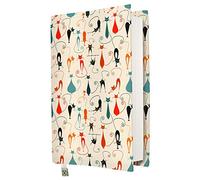 Couverture de livre - Couverture de livres durs pour livre, tissu lavable,imperméable,protecteur de livre - rembourré (Cats, XL)