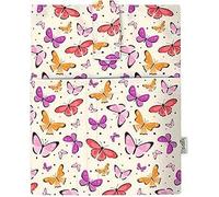 Couverture de livre - Couverture de livres pour livre broché, tissu lavable,imperméable,protecteur de livre - housse de protection pour tablette pour adulte Idée Cadeau (BUTTERFLY M)