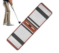 Couverture De Livre De Golf - Affichage De Score Portable En PU - Carnet De Notes Avec Porte-carte De Golf - Pour L'entraînement À L'intérieur, À La Maison, Dans Le Jardin, Dans Le Club De Sport, Les