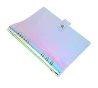 Couverture de Livre de Protection PVC Colorée à Six Trous pour Classeur | Fermeture à Bouton Solide, Design Transparent et Résistant, pour Planning, Journal de Voyage, Garçon Fille