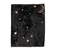 Couverture de Livre en Tissu Noir à Dorure Motif Ciel Étoilé | Protection la Poussière, Utilisation Facile, pour Romans Brochés et Carnets, à Maison Classe, Étudiants
