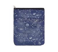 Couverture de Livre Imprimée Sur le Thème de la Nuit Étoilée NICENEEDED, Protège-Livre avec Fermeture Éclair, Sac de Rangement Multifonctionnel pour Livres, Pochette Étanche pour Livres