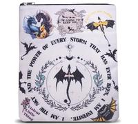 Couverture de livre originale LParkin Fourth Wing, étanche, avec motif de dragon, cadeau pour amoureux des livres, toile neutre avec fermeture éclair, idéale comme cadeau Fourth Wing pour bibliophile