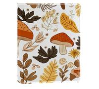 Couverture de livre remplaçable en cuir PU réutilisable en forme de champignon jaune, convient pour les ordinateurs portables de 148 x 210 mm