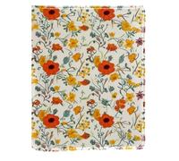 Couverture de livre remplaçable en cuir synthétique avec motif floral jaune et rouge, convient pour les ordinateurs portables de 148 x 210 mm