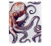 Couverture de livre remplaçable en forme de pieuvre dessinée à la main, protecteur de livre réutilisable en cuir PU, convient pour les ordinateurs portables de 148 x 210 mm