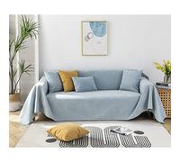 Couverture de luxe antidérapante pour canapé, lit, chaise, grand format, 180 x 300 cm, bleu sarcelle