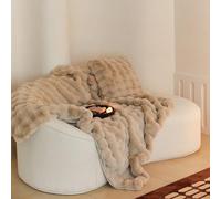 Couverture De Luxe en Peluche Fausse Fourrure De Lapin King Size - Plaid Grande Taille,Couvertures Épaisses Et Chaudes Et Moelleuses for l'hiver, for Lit, Canapé, Salon, Canapé, Décoration