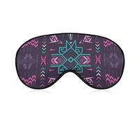 Couverture de masque pour les yeux doux aztèque vintage masque de sommeil confortable avec bandeau élastique avec sangle réglable