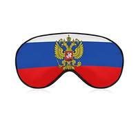 Couverture de masque pour les yeux doux drapeau aigle russe masque de sommeil confortable avec bandeau élastique avec sangle réglable