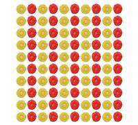 Couverture de microphone jetable Cover de protection sanitaire en tissu non tissé pour les écoles Universités Campgrounds 100 pcs rouges et jaunes