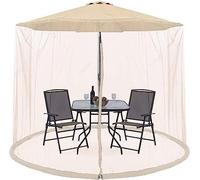 Couverture de moustiquaire pour Parasol de Jardin, moustiquaire, avec entrée zippée, pour Table de Patio, Meubles de terrasse, Noir, 230 × 300 cm (Couleur : Blanc)